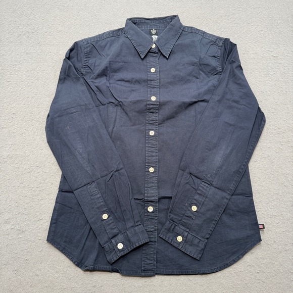 Polo Jeans Co. Ralph Lauren Tops - Ralph Lauren Shirt Women's M Navy Blue Long Sleeve Button Down Western Classic